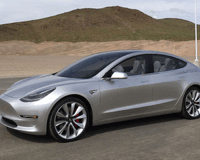 Tesla Model 3 White/Blue